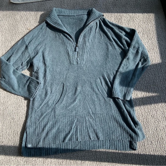 Barefoot Dreams CozyChic Lite Half Zip Tunic M/L - Picture 6 of 8